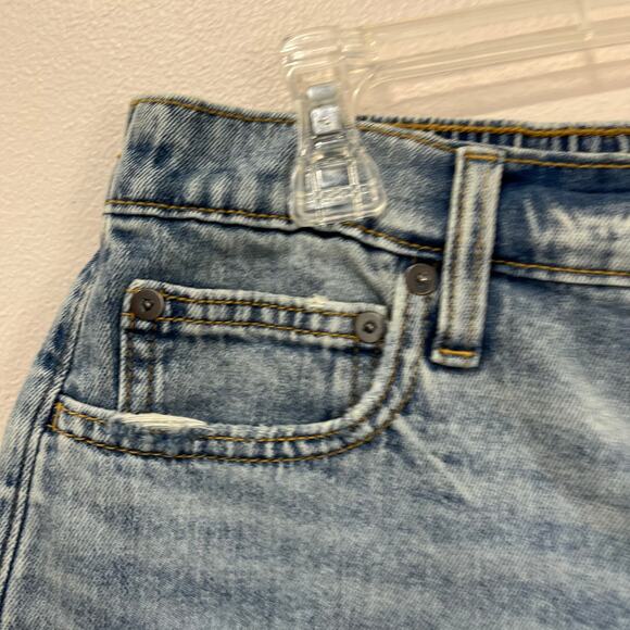 Aerie Distressed Denim Cutoff Shorts Light Wash Raw Hem Casual Summer S - Picture 7 of 8